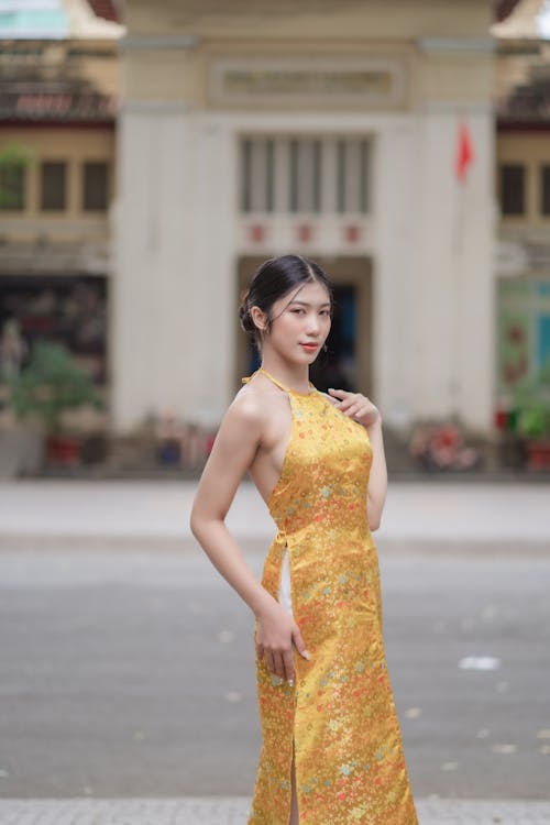 Photo of Woman wearing Yellow Dress