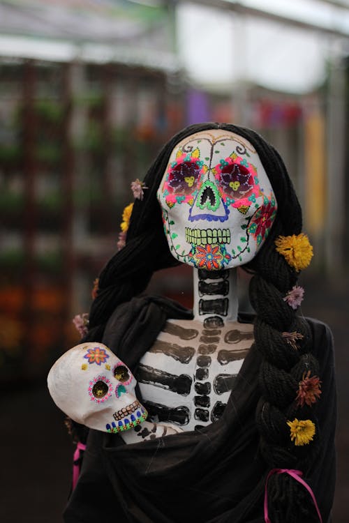 Free Traditional Skeleton on a Mexican Festival Stock Photo