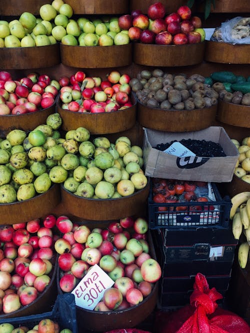 Display of Fruits on Market
