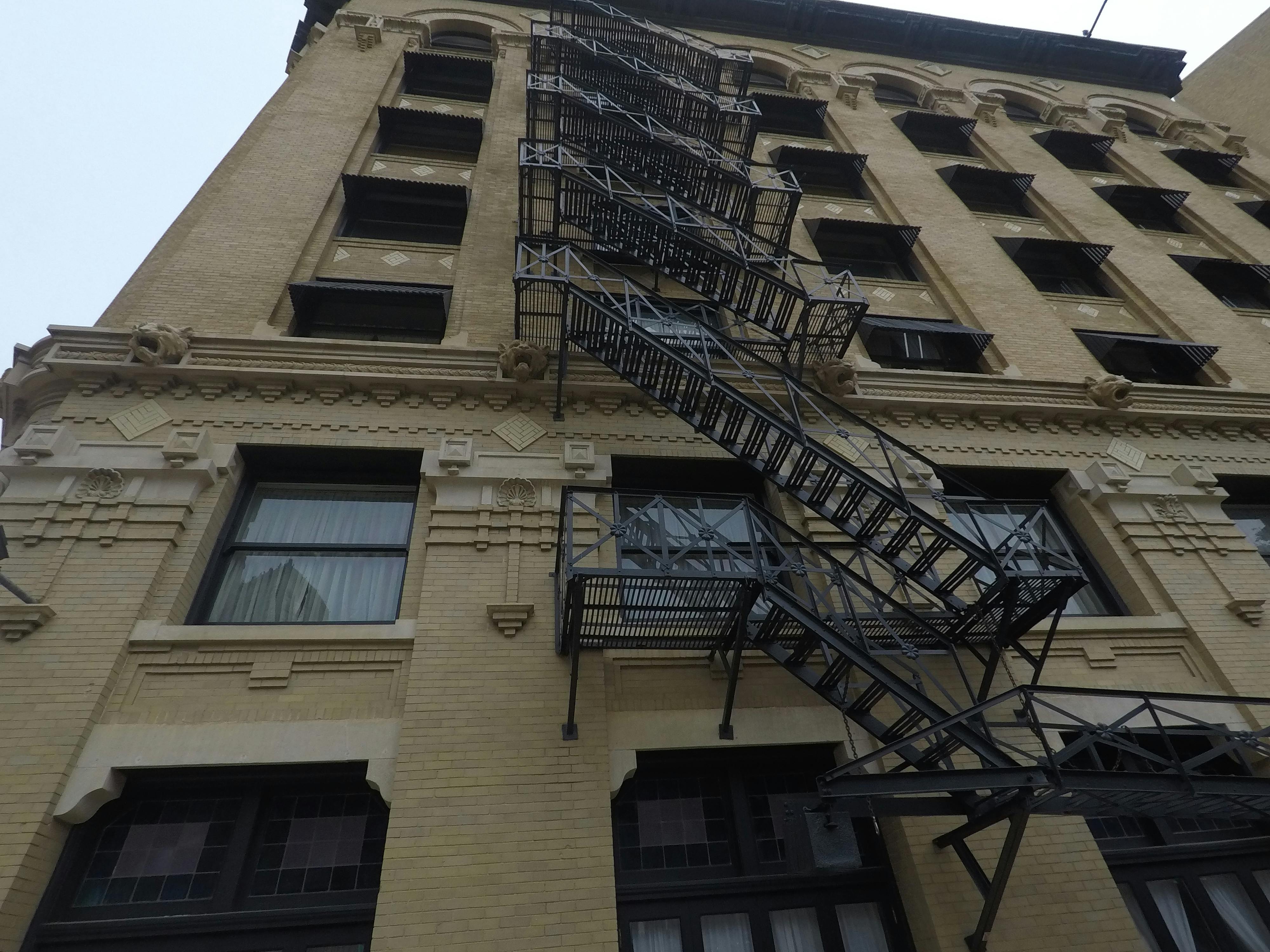 Free stock photo of architecture, fire escape, old building