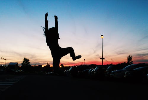 Silhouette of Jumping Person