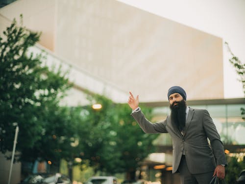 Businessman Doing a Hand Gesture