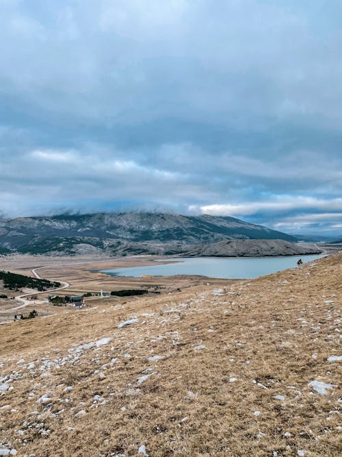 Clouds over Hill and Lake