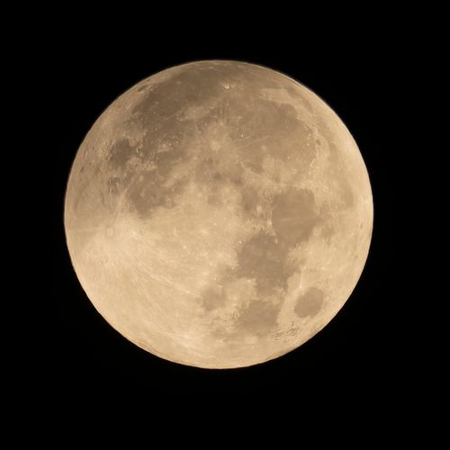 Free Captivating close-up of a bright full moon against a dark sky, showcasing lunar details. Stock Photo