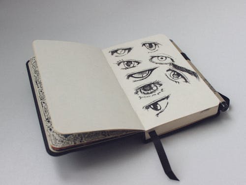 Darmowe zdjęcie z galerii z notatnik, obraz, oko