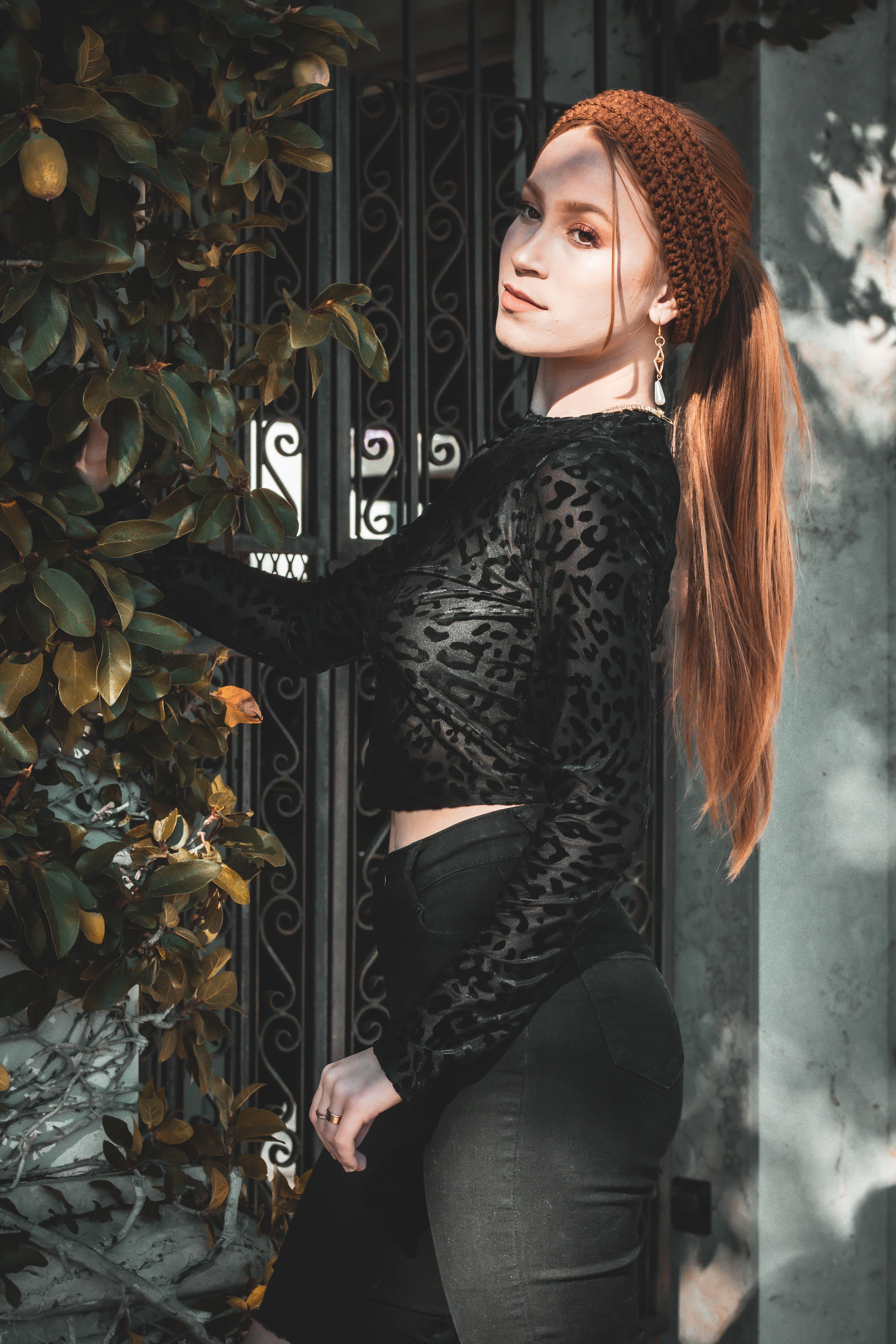 A Woman Wearing Black Clothes · Free Stock Photo