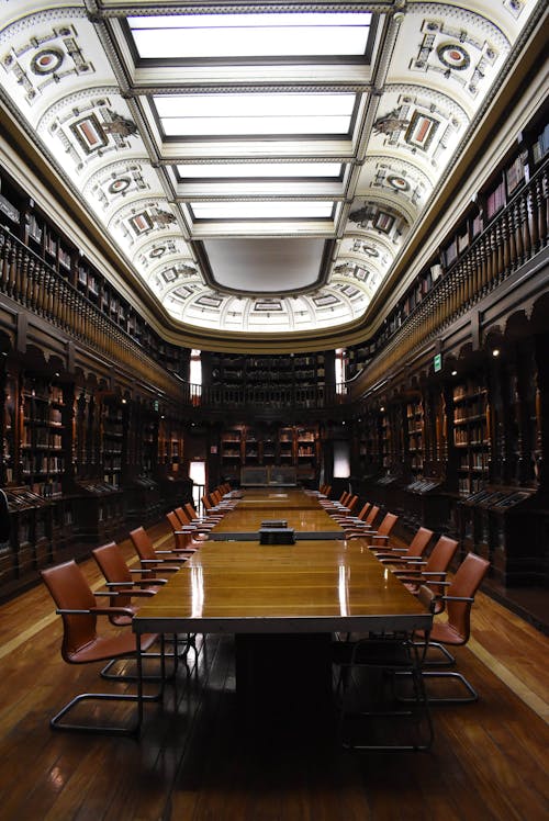 Interior of an Antique Library 