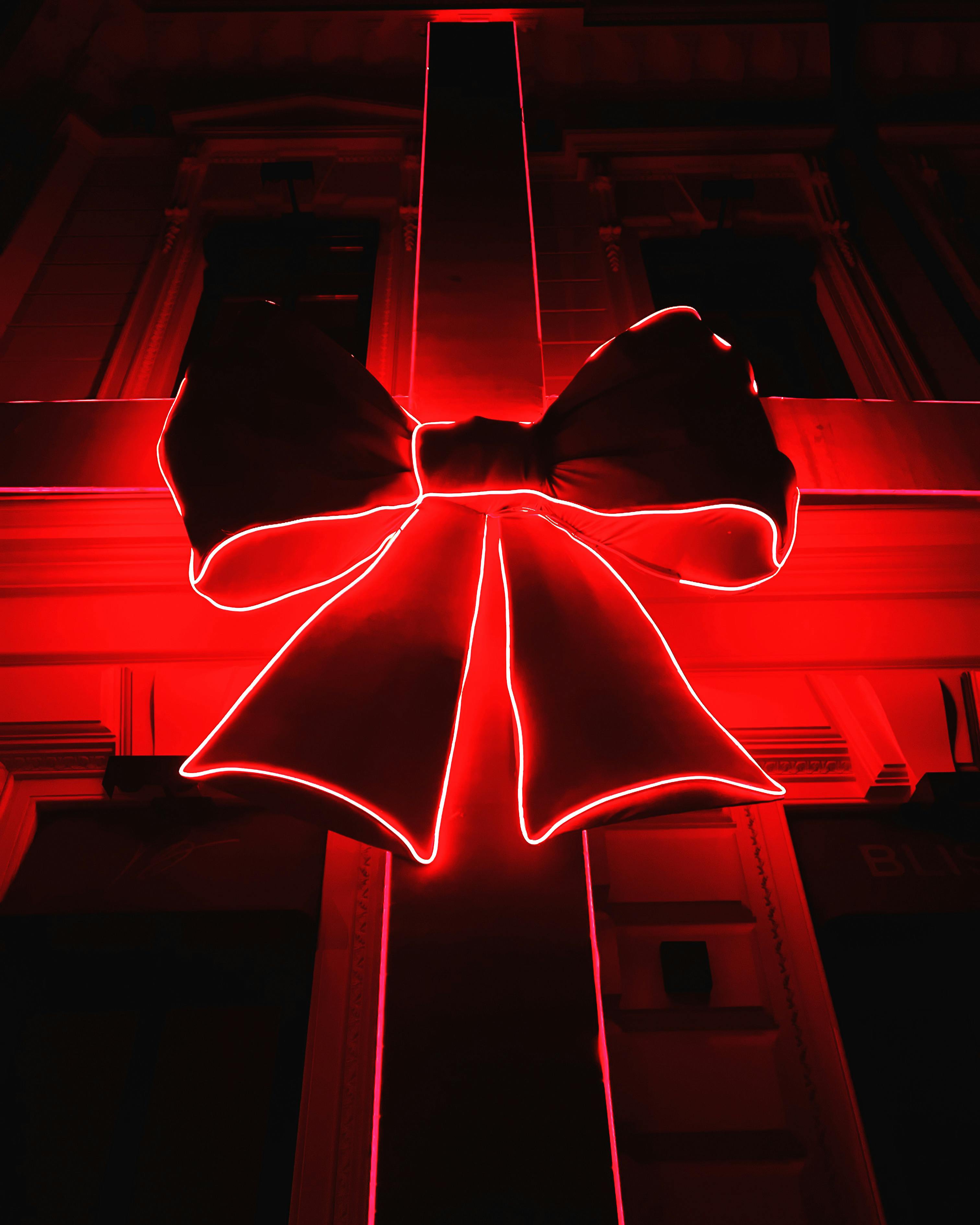 Red Neon Light on Road Bar Facade · Free Stock Photo