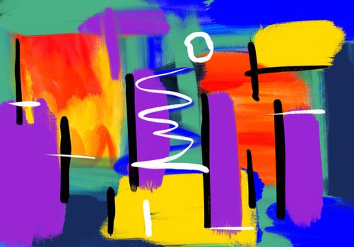 Dynamic abstract artwork featuring bold colors and expressive brushstrokes for a modern artistic vibe.