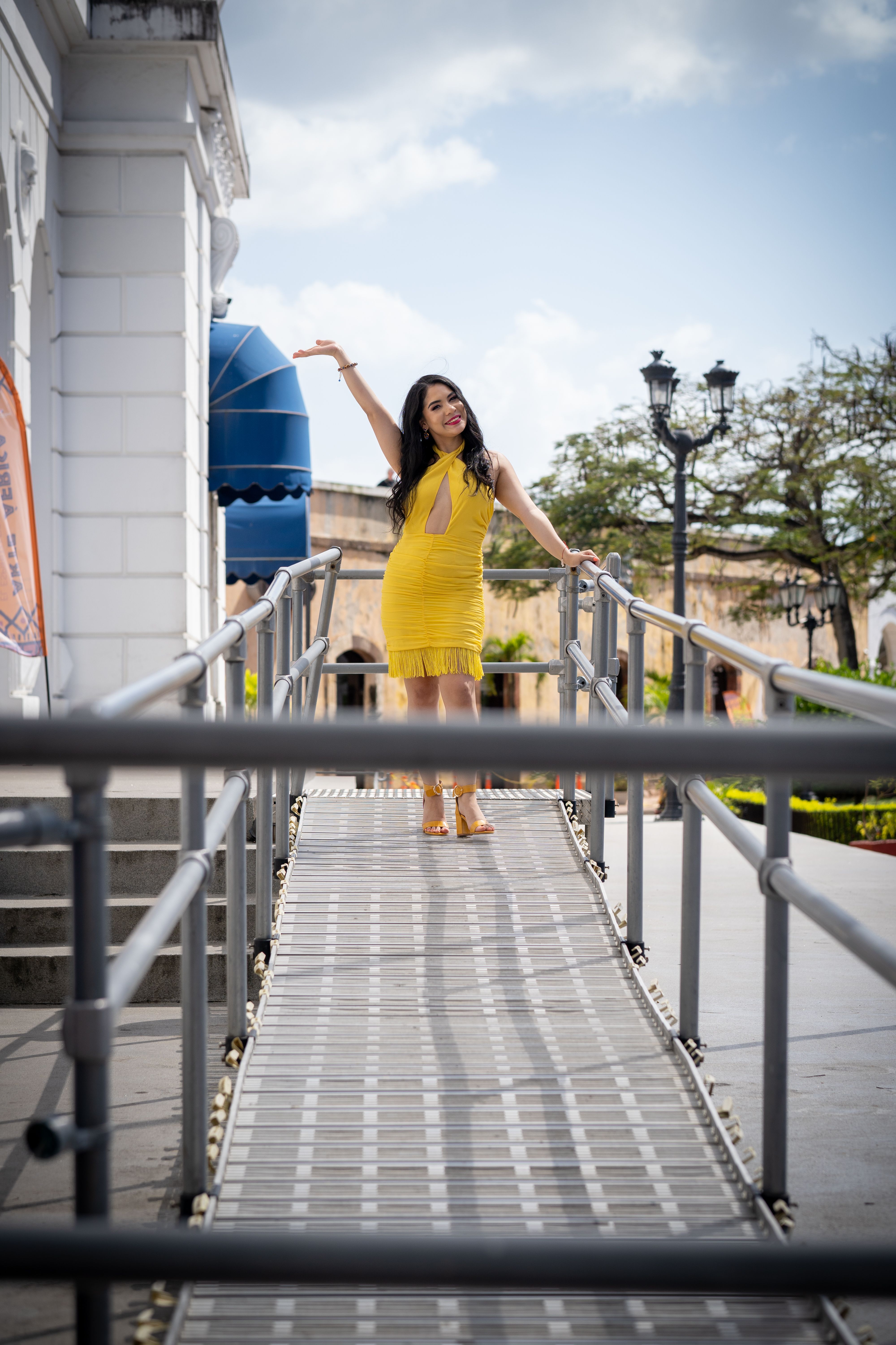 Woman Standing on Wheelchair Ramp · Free Stock Photo