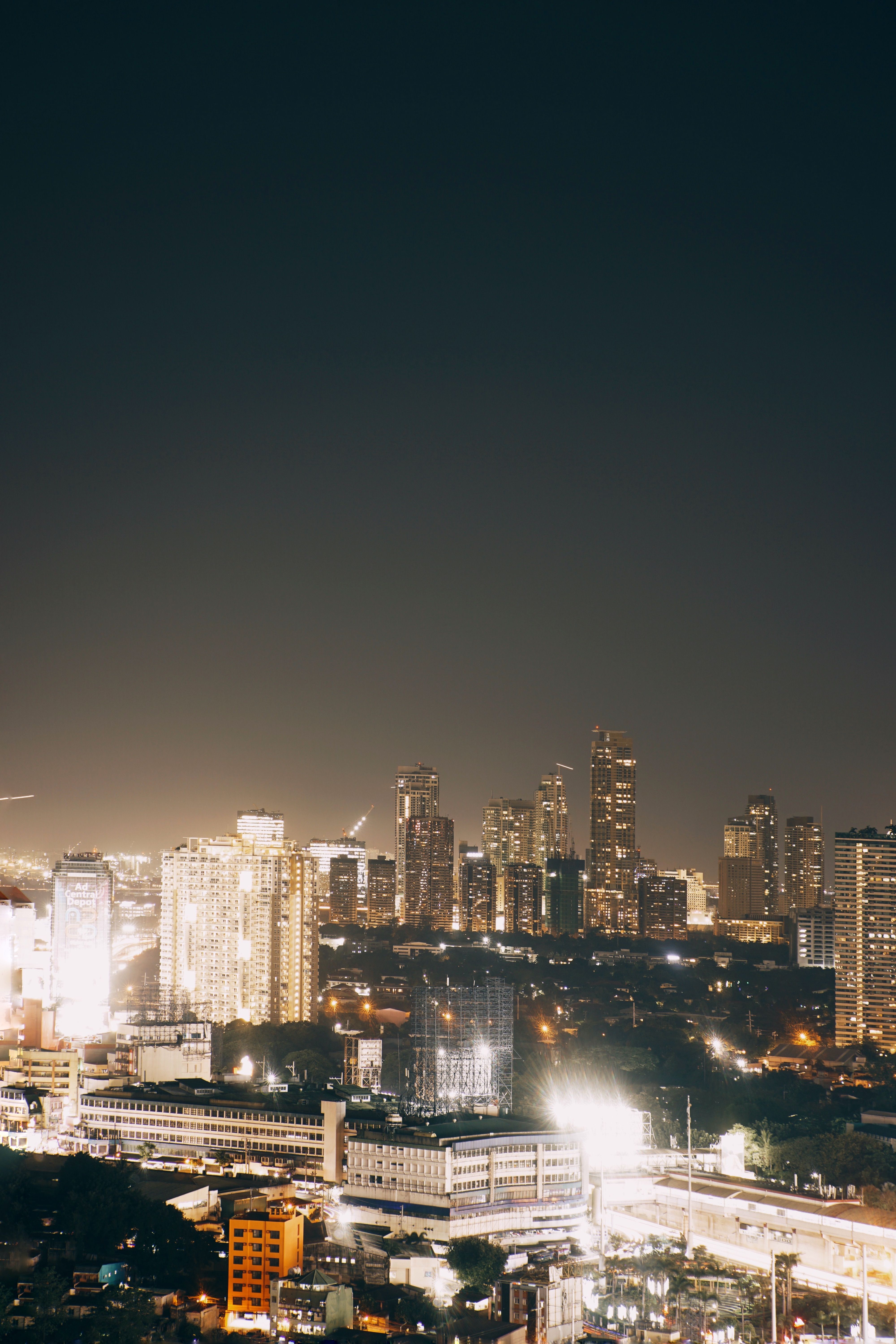 Illuminated City at Night · Free Stock Photo