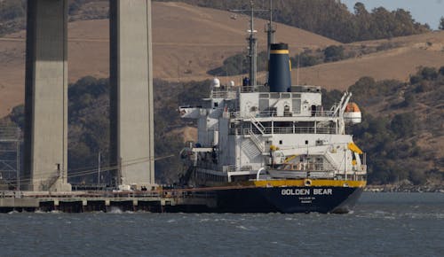 Cargo Ship on River