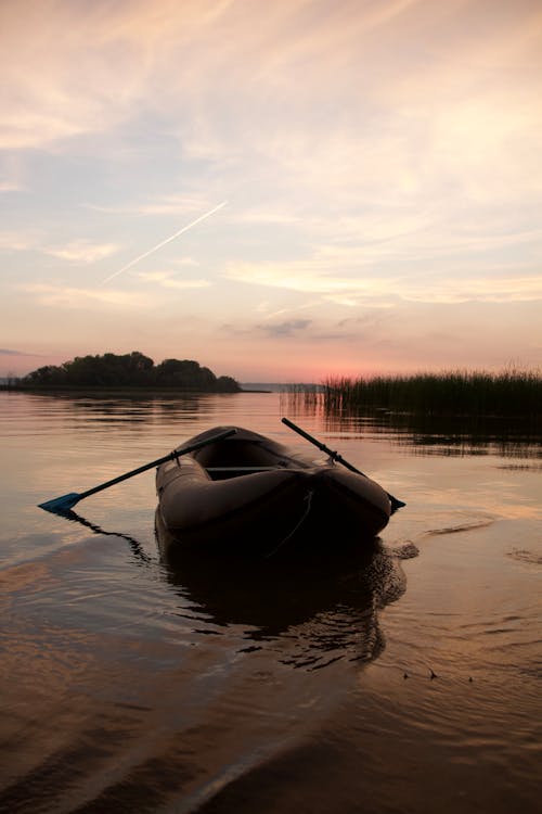 Empty Boat on Lake