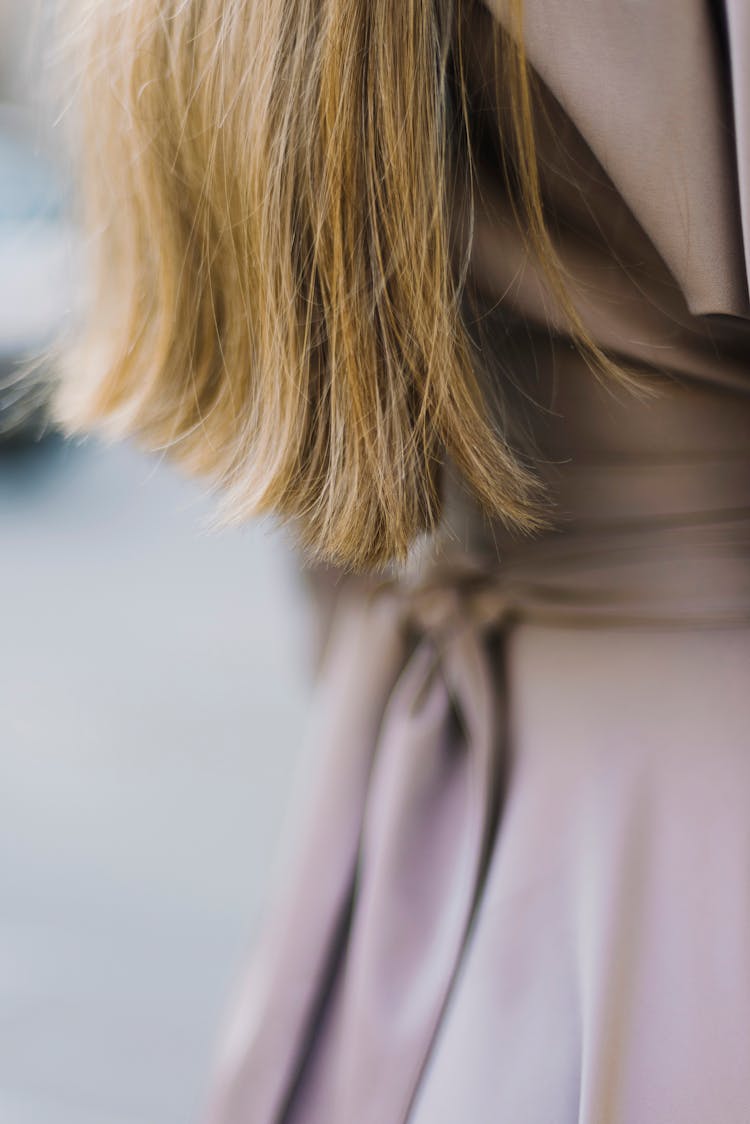 Close-up Of Woman With Long Blonde Hair