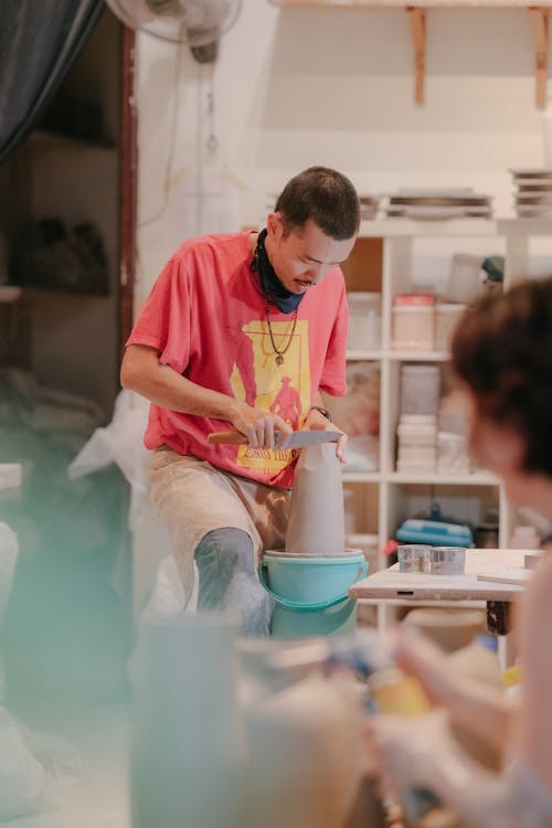 Man Working with Clay