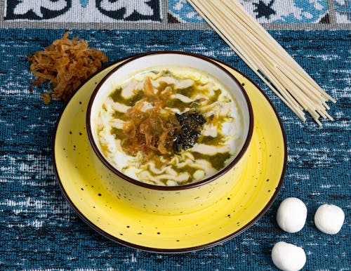 A Soup on Ceramic Bowl