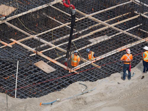 View of Construction Workers at a Construction Site