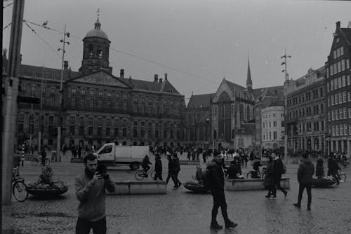 アムステルダム, グレースケール, タウンの無料の写真素材