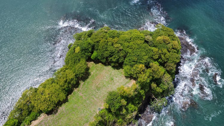 Drone Photography Of An Island