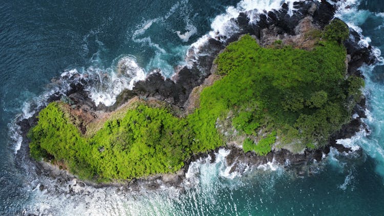 Aerial Photography Of An Island