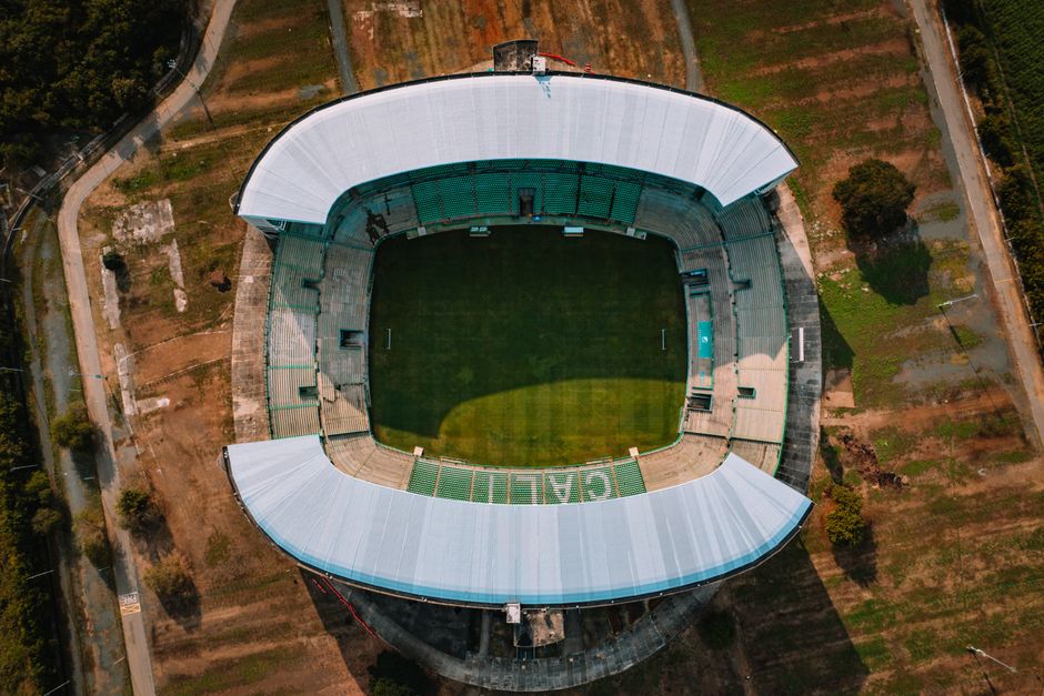 Best The Best Private Tour to Guatapé and Helicopter Ride + Guatapé's Rock + Boat Ride Review 2026 - Stunning aerial photo of Palmaseca Stadium, Valle del Cauca, Colombia, showcasing its architecture.