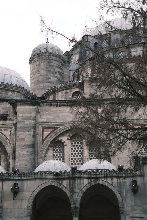 Free Explore the intricate Ottoman architecture of the Suleymaniye Mosque in Istanbul. Stock Photo