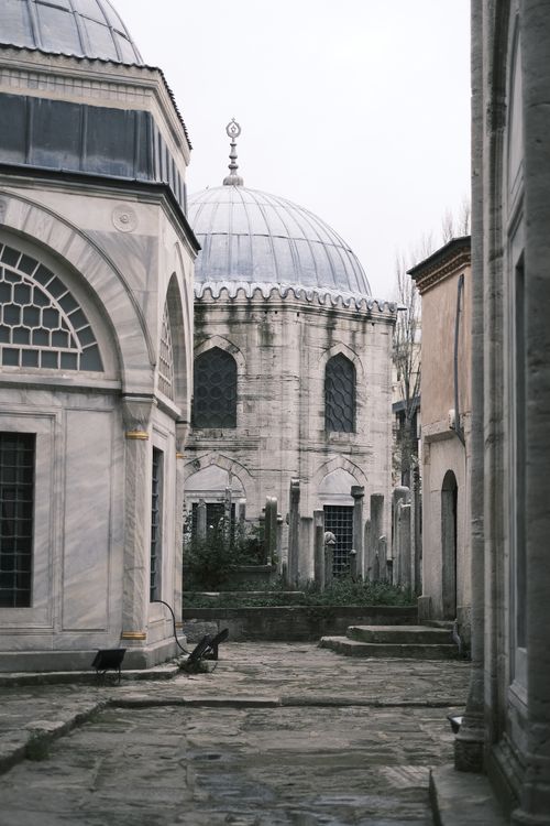 Free A serene view of an ancient mosque captured with a vertical orientation. Stock Photo