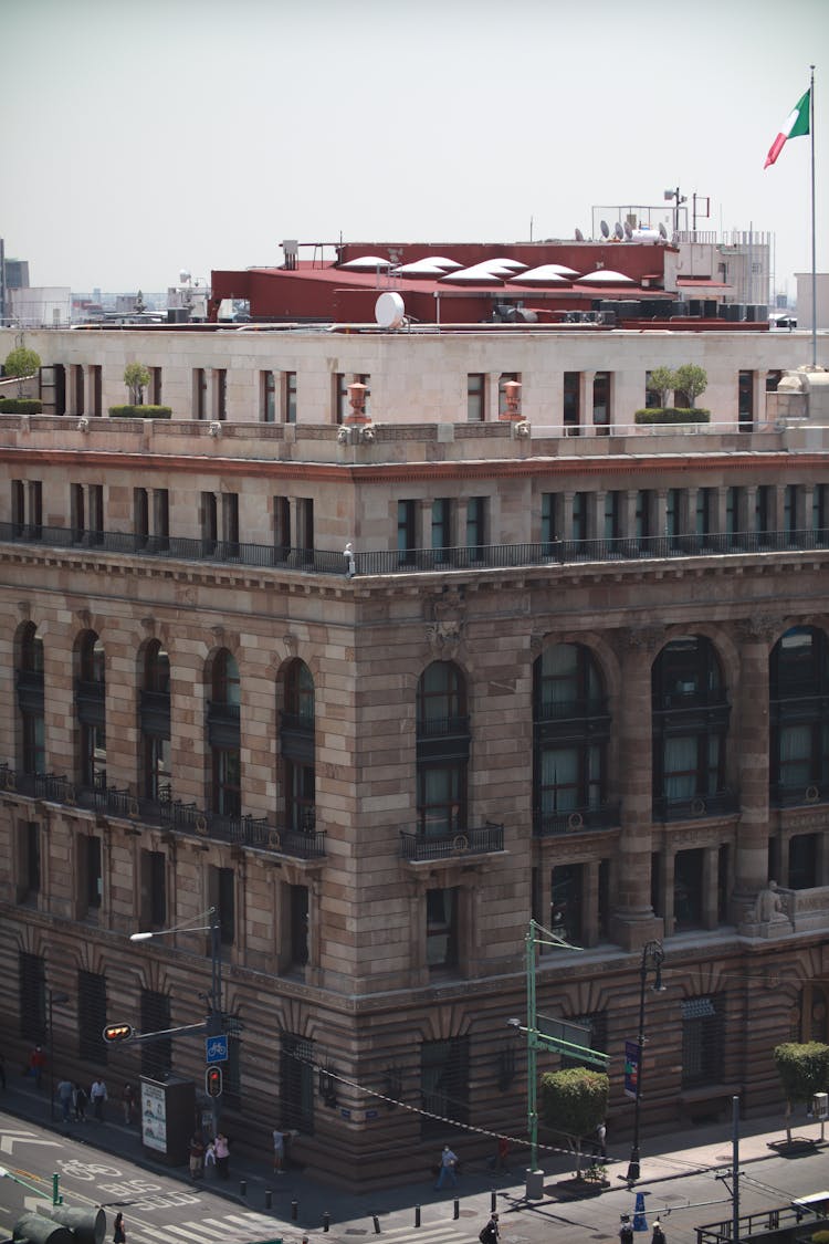 An Aerial Shot Of The Bank Of Mexico