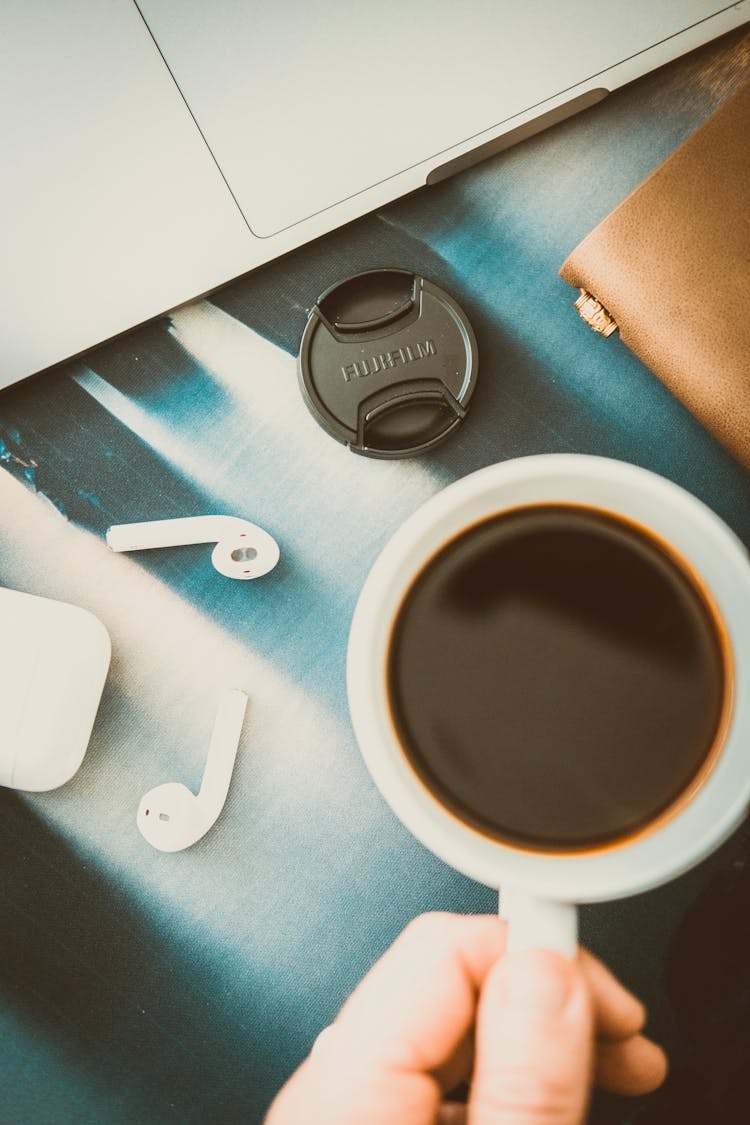 Coffee Cup And Airpods