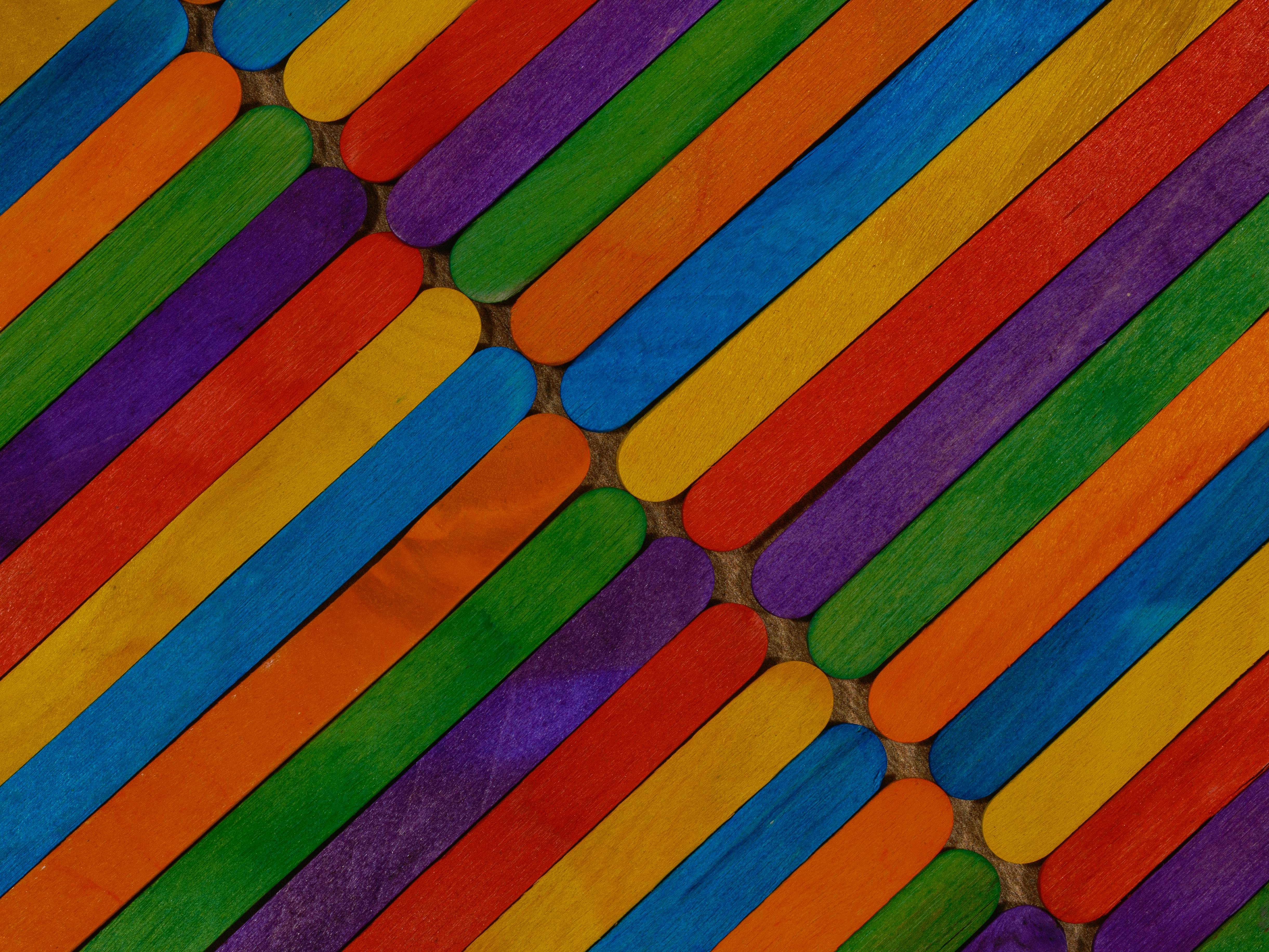 background from colored wooden sticks · Free Stock Photo
