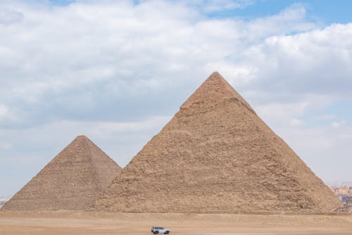 Clouds over Pyramids on Desert