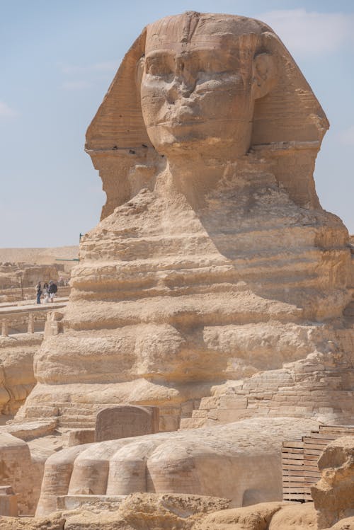 Ancient Sphinx Statue in Desert