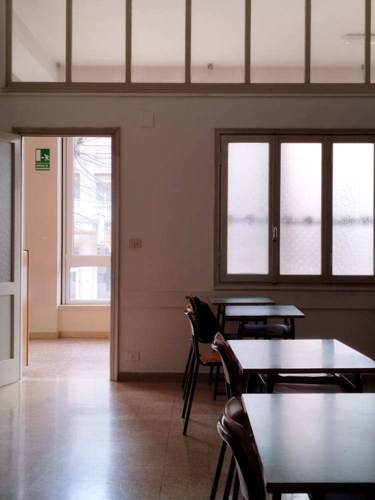 Desks In A Classroom