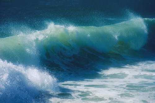 Základová fotografie zdarma na téma mávat, modrá, moře