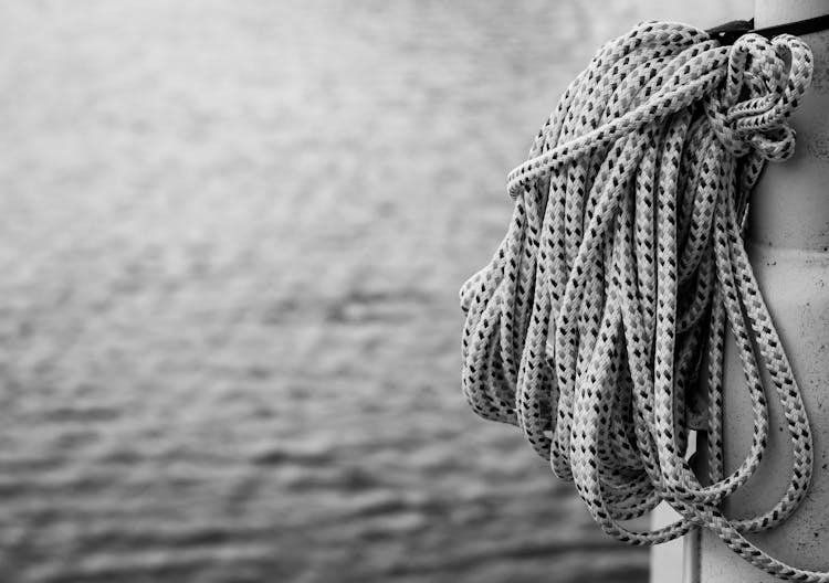 Grayscale Photo Of Rope