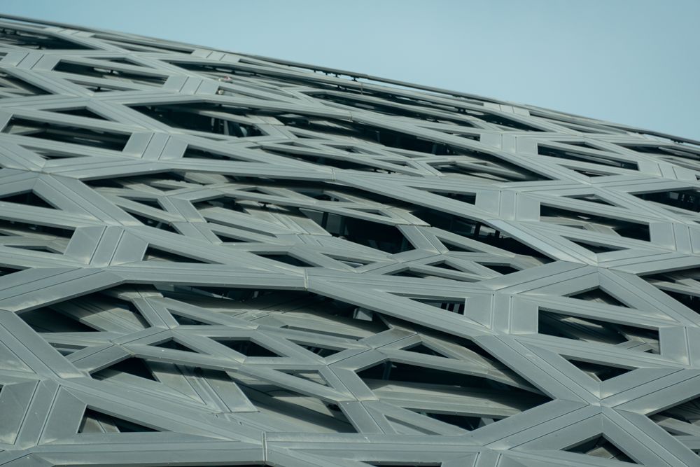 Architectural steel structure at a hospitality venue