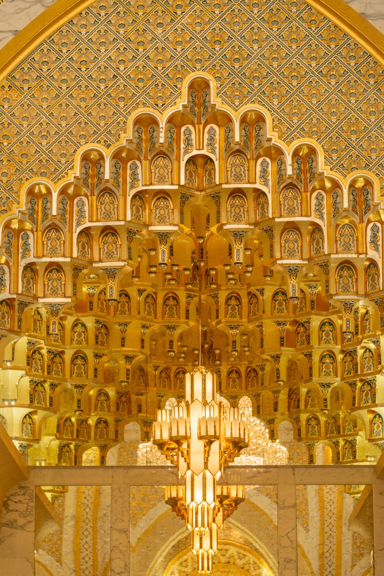 Golden Luxury Interior In Palace 