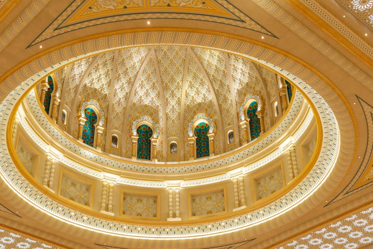 Golden Ceiling Of Mosque