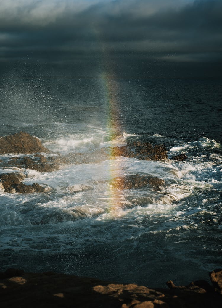 A Rainbow Above A Sea