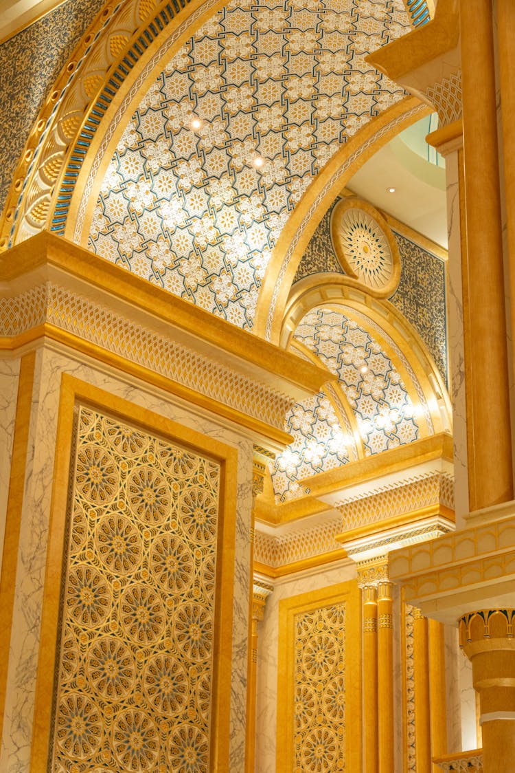 Golden Interior Of Mosque