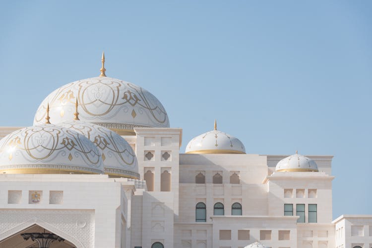 Domes Of The Presidential Palace In Abu Dhabi