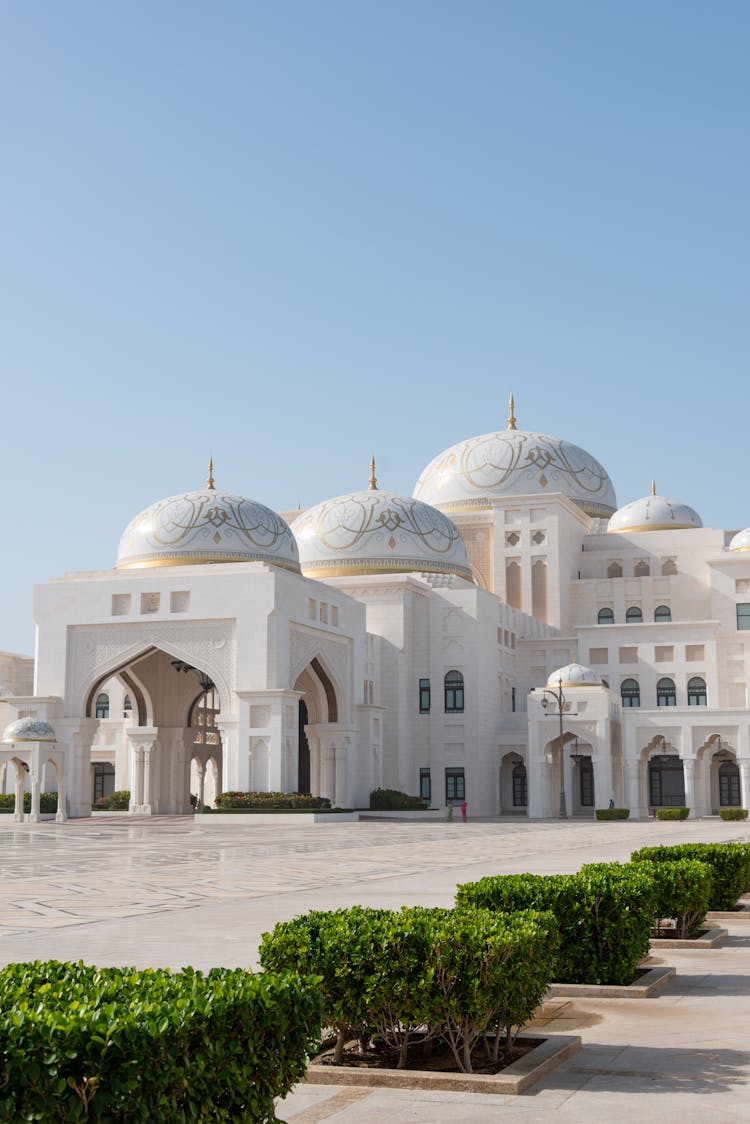 White Traditional Islam Buildings On City Square