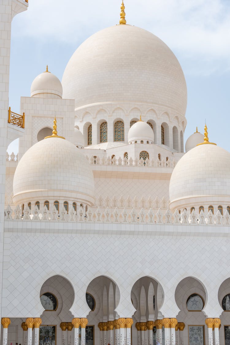 White Palace Building With Decorated Domes