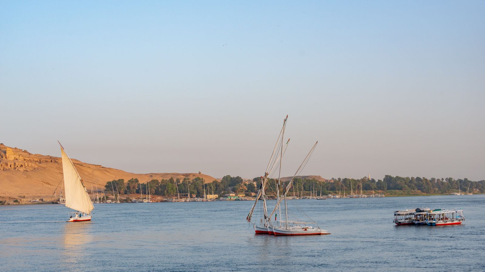 Boats in sea, Sudan