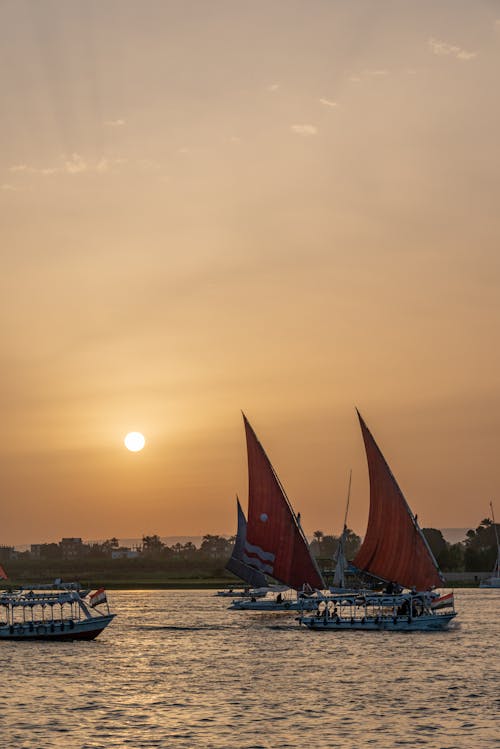 Sailboats at Dawn