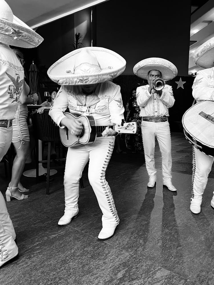 Mexican Music Band At Stage