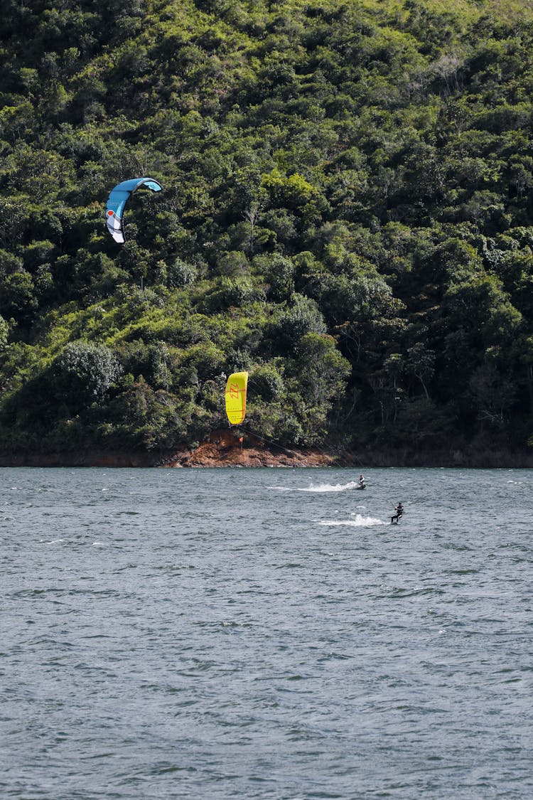 Windsurfers In Summer