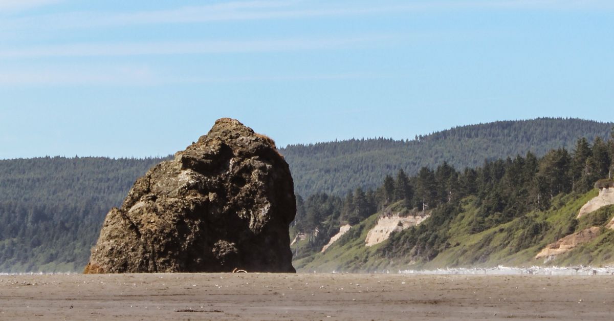 A Big Rock on Brown Sand · Free Stock Photo