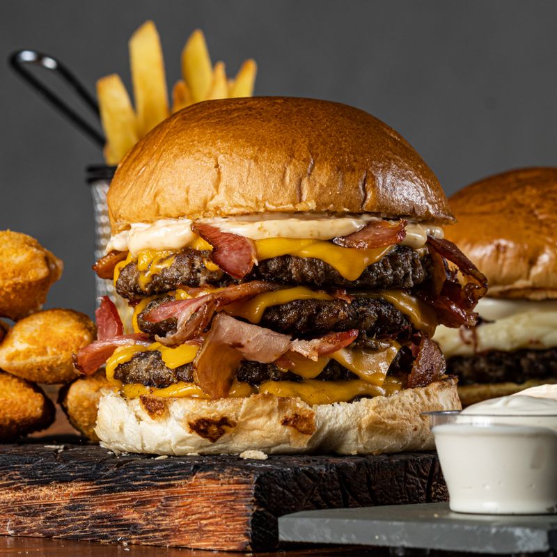 Venezuelan Arepa-Stuffed Beef Burgers with Queso de Mano