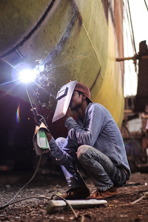 Man Welding Ship